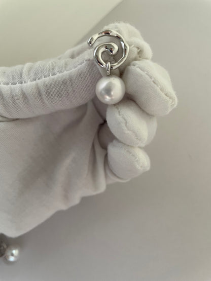 Swirl Elegance Pearl Earrings
