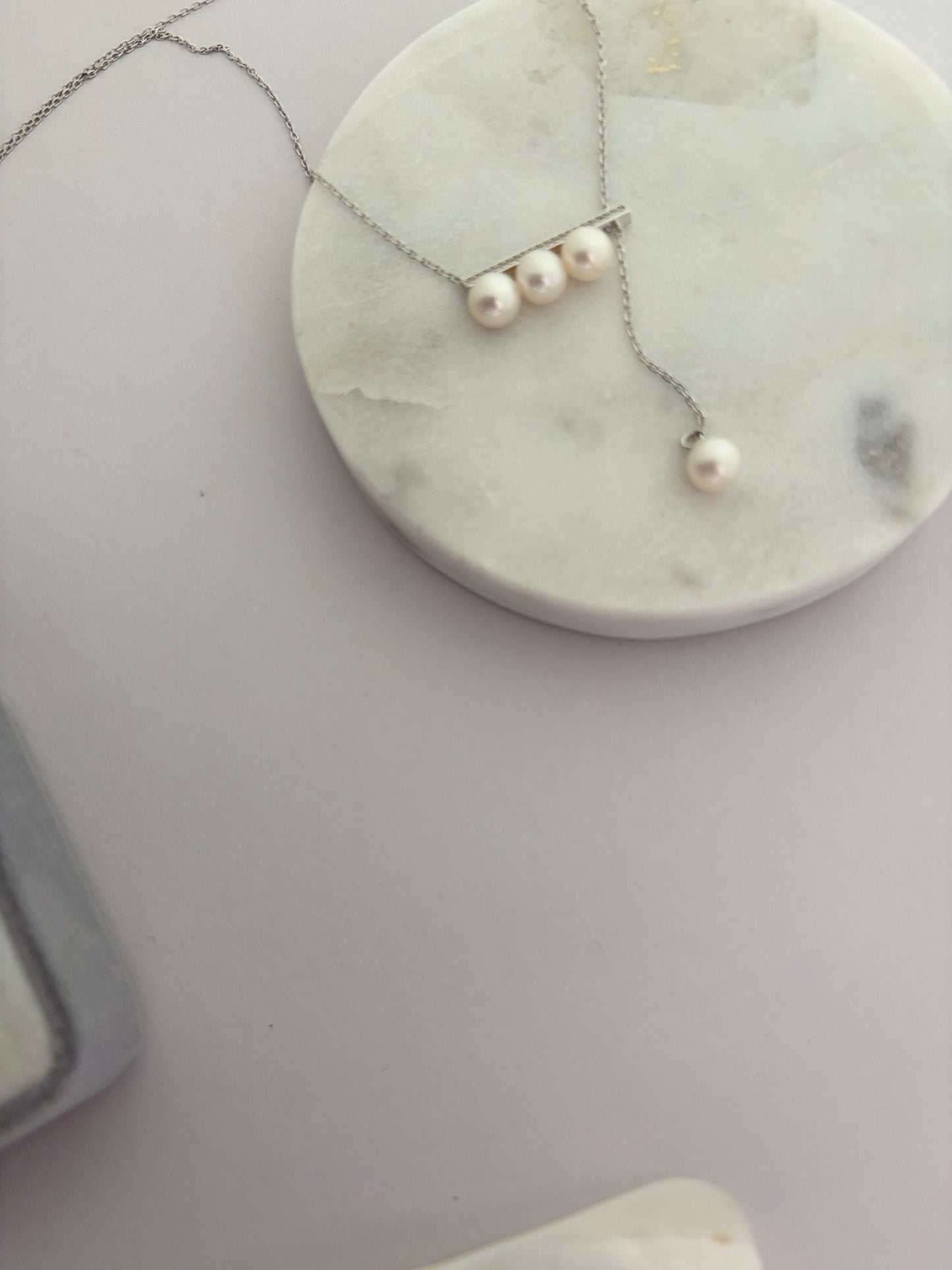 Balance Beam Pearl Necklace