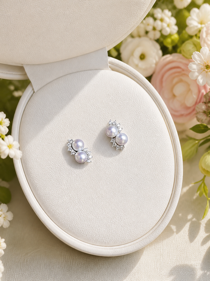 Romantic Wave Pearl Earrings