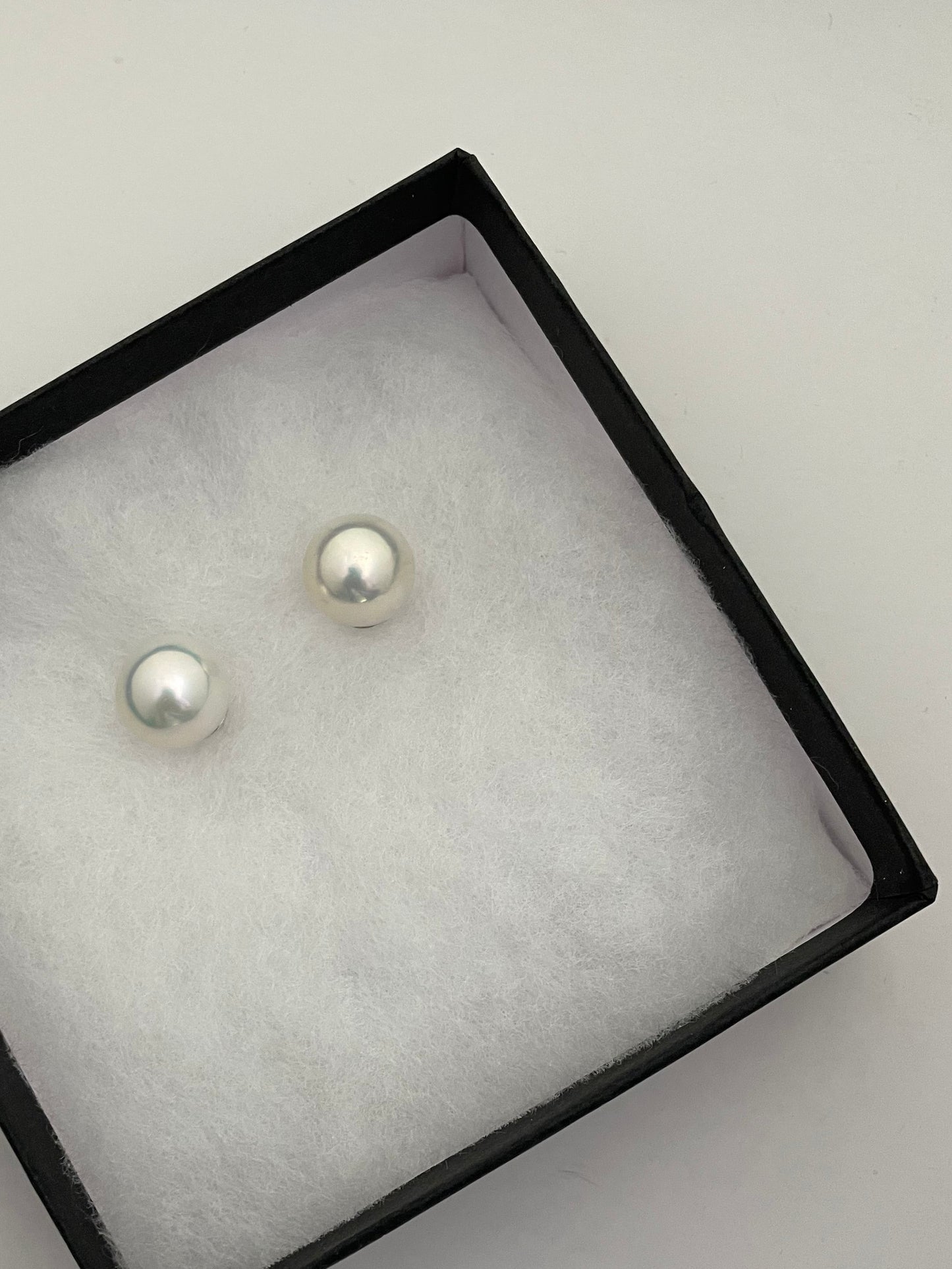Mirror Luster Classic Cultured Freshwater Pearl 12-13mm Stud Earrings in 925 Silver
