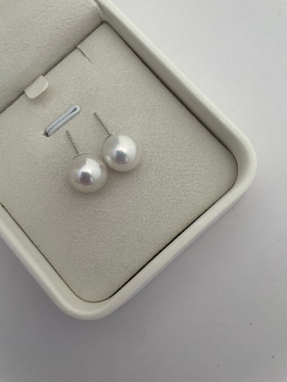 Top-Luster 11-12mm Freshwater Pearl Stud Earrings – Classic White Pearl Elegance