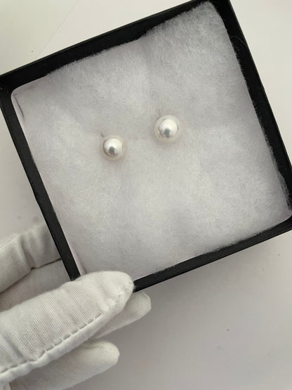 Top-Luster 11-12mm Freshwater Pearl Stud Earrings – Classic White Pearl Elegance