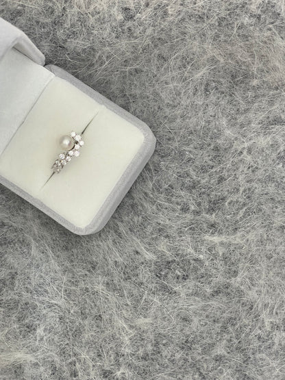 Quiet Glow Freshwater Pearl Studs and Ring Set