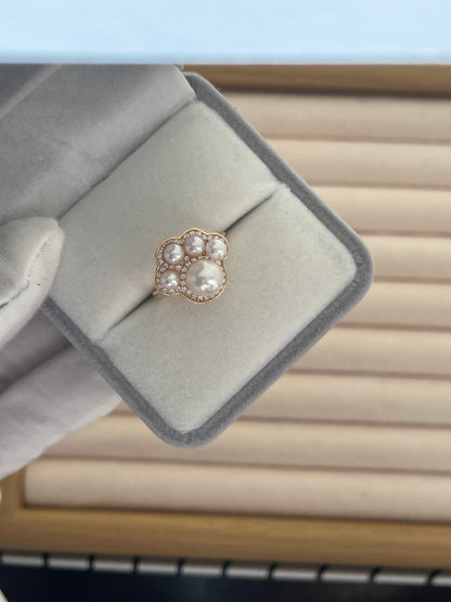 My Paw-friend Adjustable Strong Luster Freshwater Pearl Ring