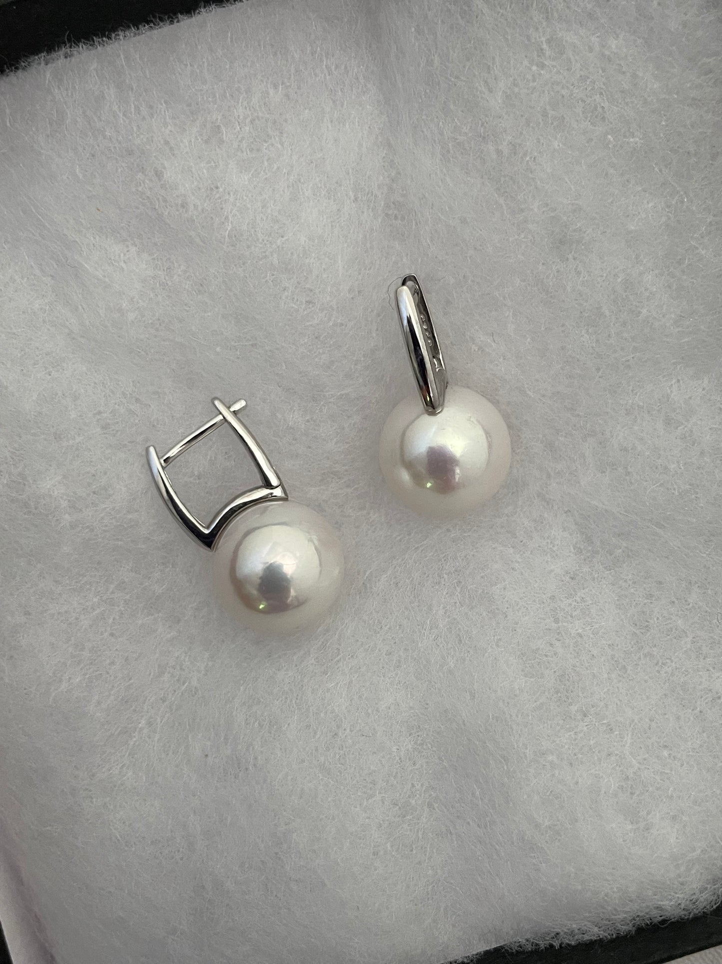 Classic Large Luminous Pearl Hoop Drops