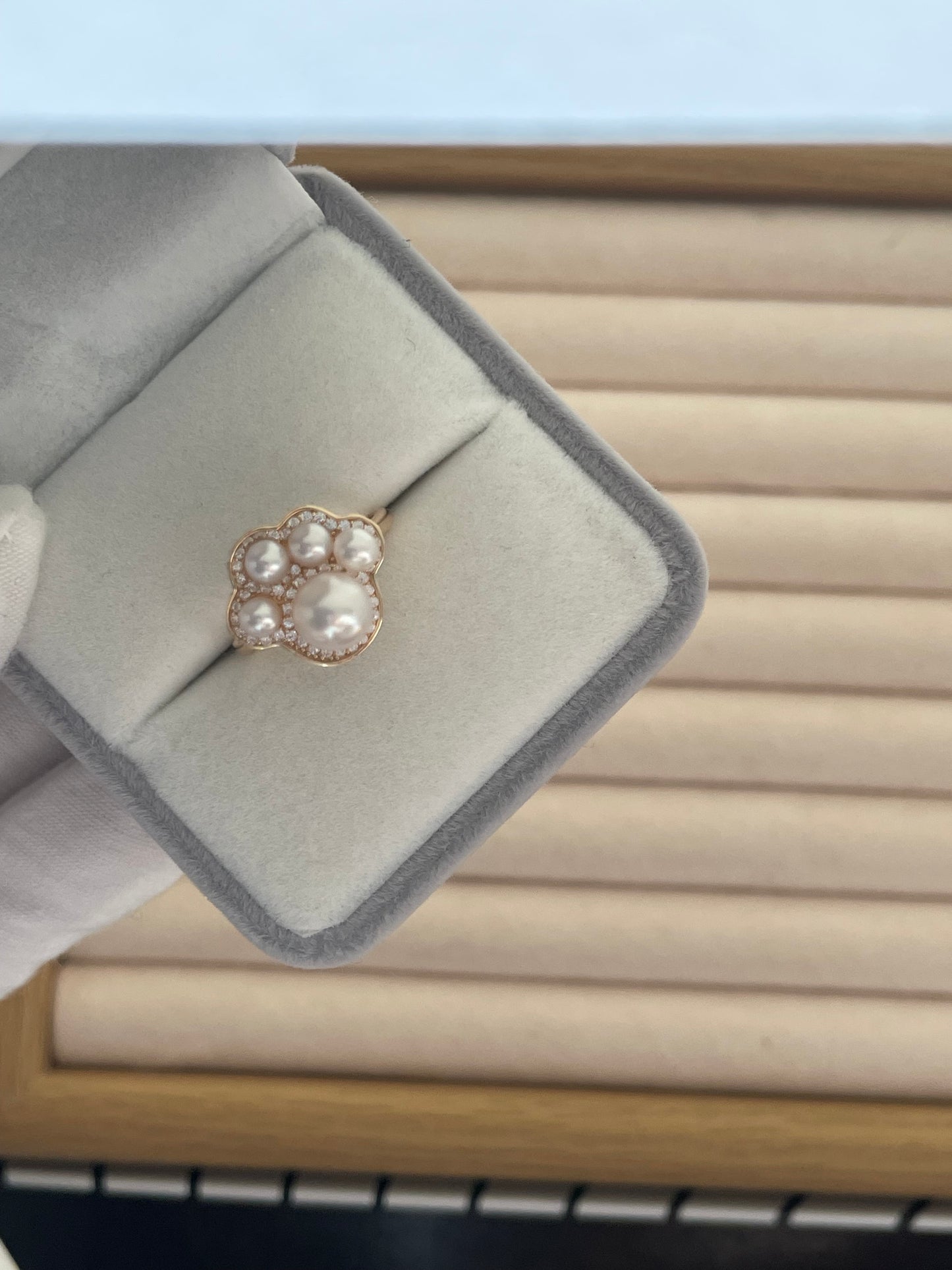 My Paw-friend Adjustable Strong Luster Freshwater Pearl Ring