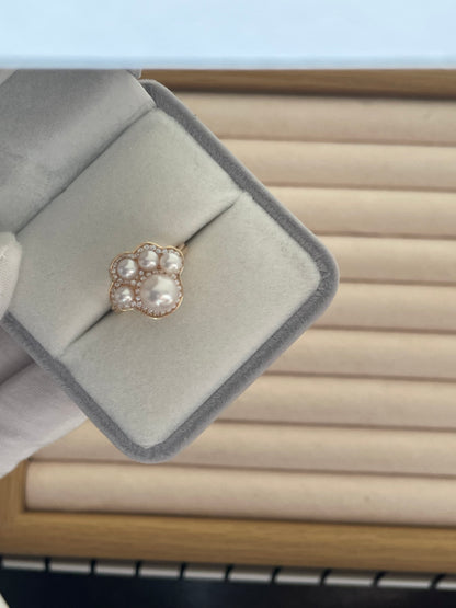 My Paw-friend Adjustable Strong Luster Freshwater Pearl Ring