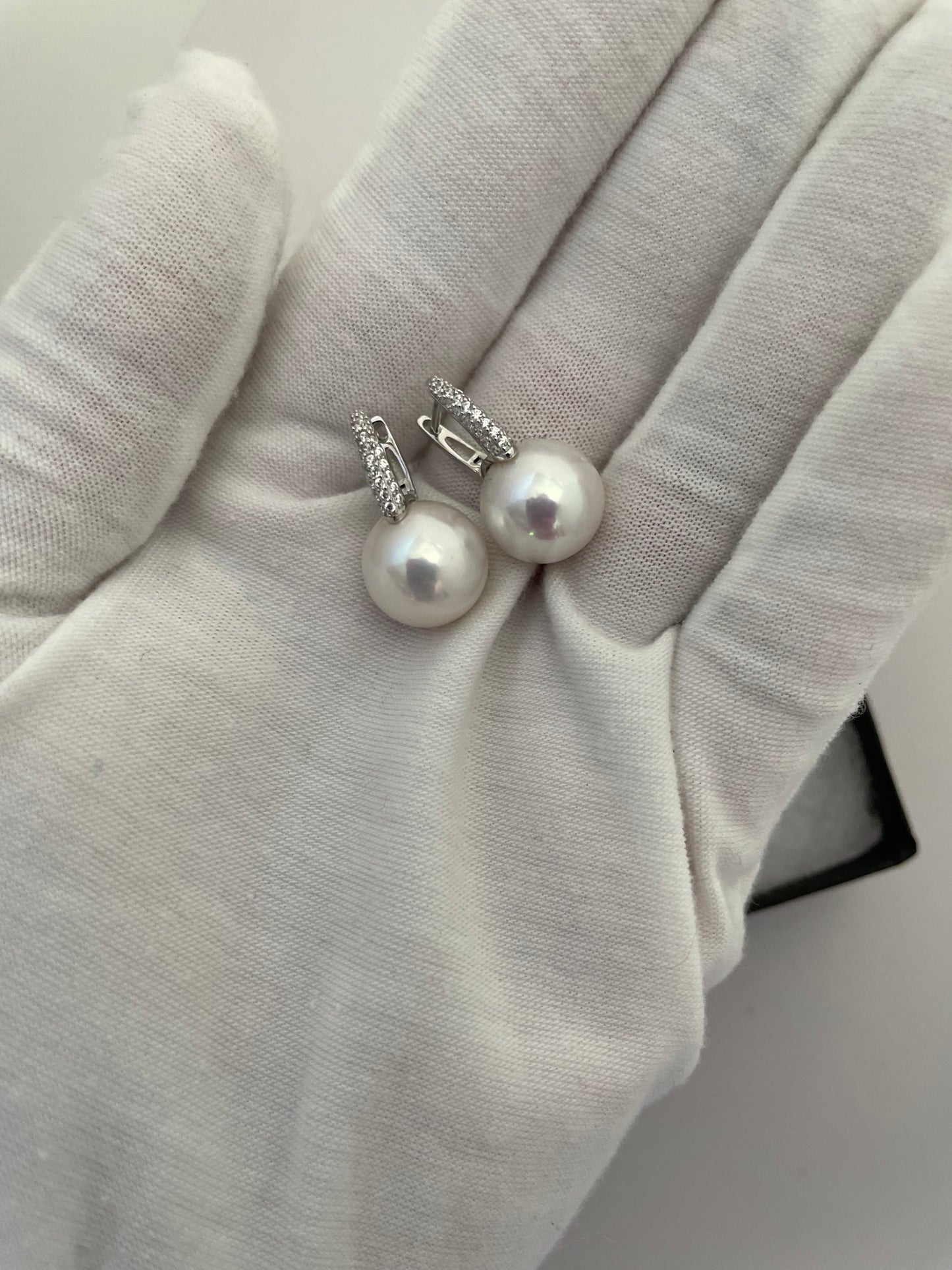 Classic Large Luminous Pearl Hoop Drops