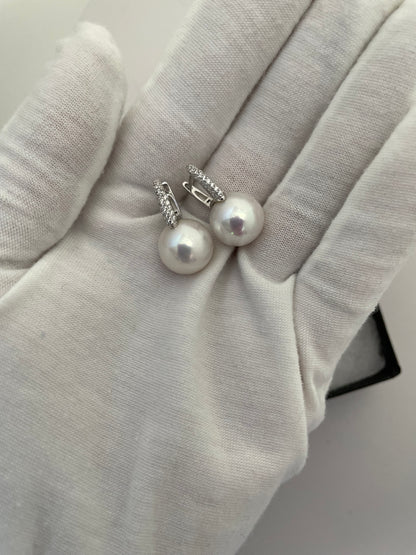 Classic Large Luminous Pearl Hoop Drops
