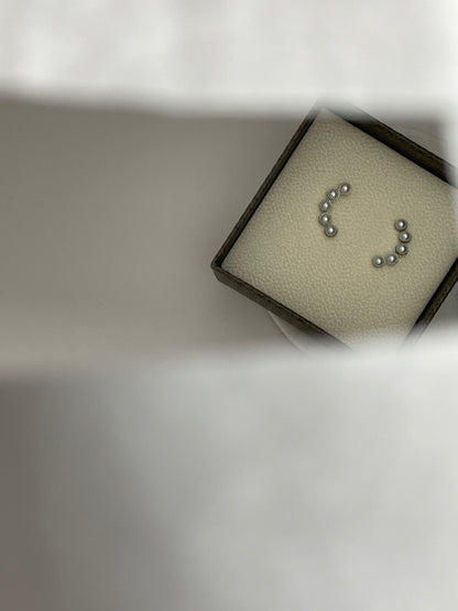 Luna Arc Five-Pearl Earrings