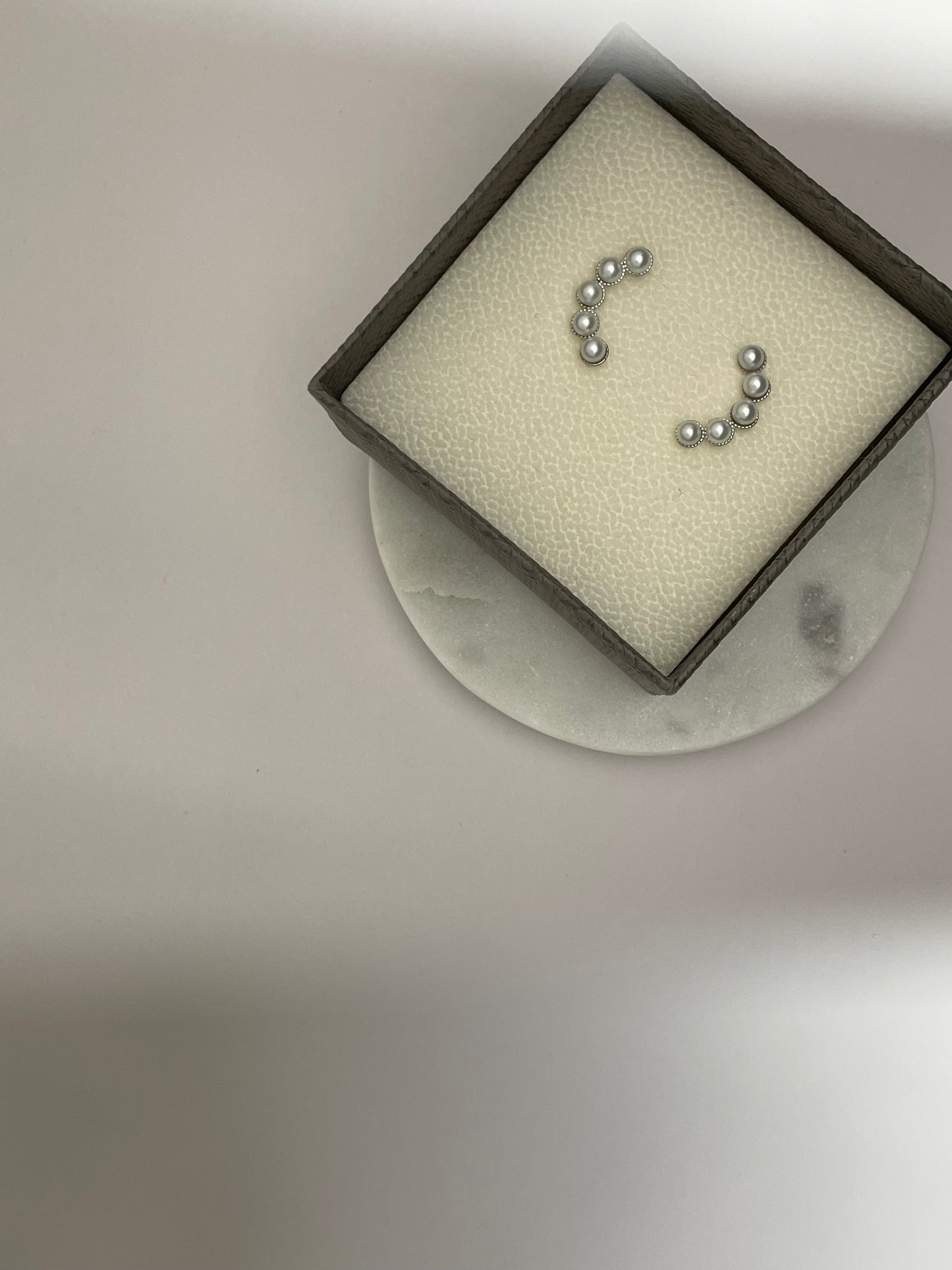 Luna Arc Five-Pearl Earrings