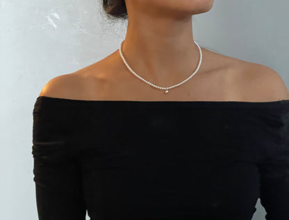 Strong Luster 3.5-4mm Baby Beads Pearl with Minimal Flaws Necklaces Choker