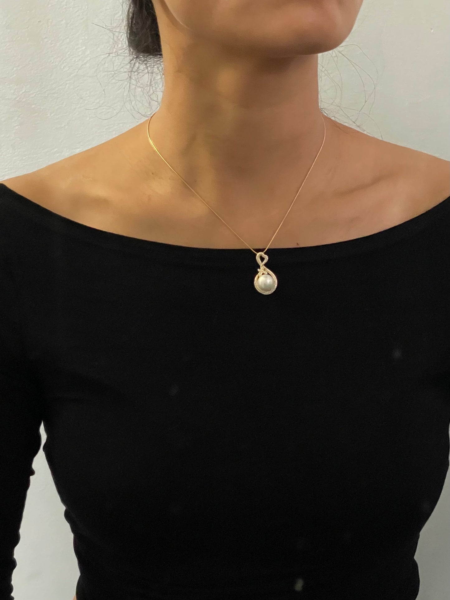 Twilight Blossom Freshwater Pearl Pendant in 925 Silver