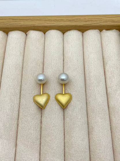 Heart Kisses Pearl Earrings