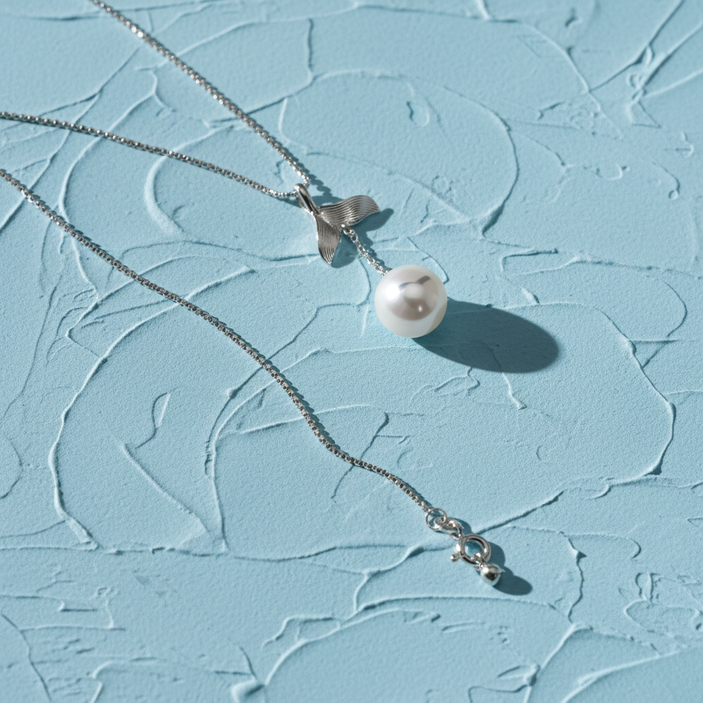 A Whale in Ocean Pearl Pendant