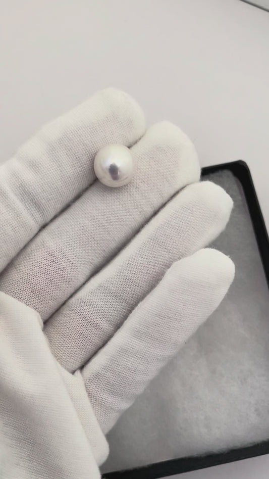Top-Luster 11-12mm Freshwater Pearl Stud Earrings – Classic White Pearl Elegance